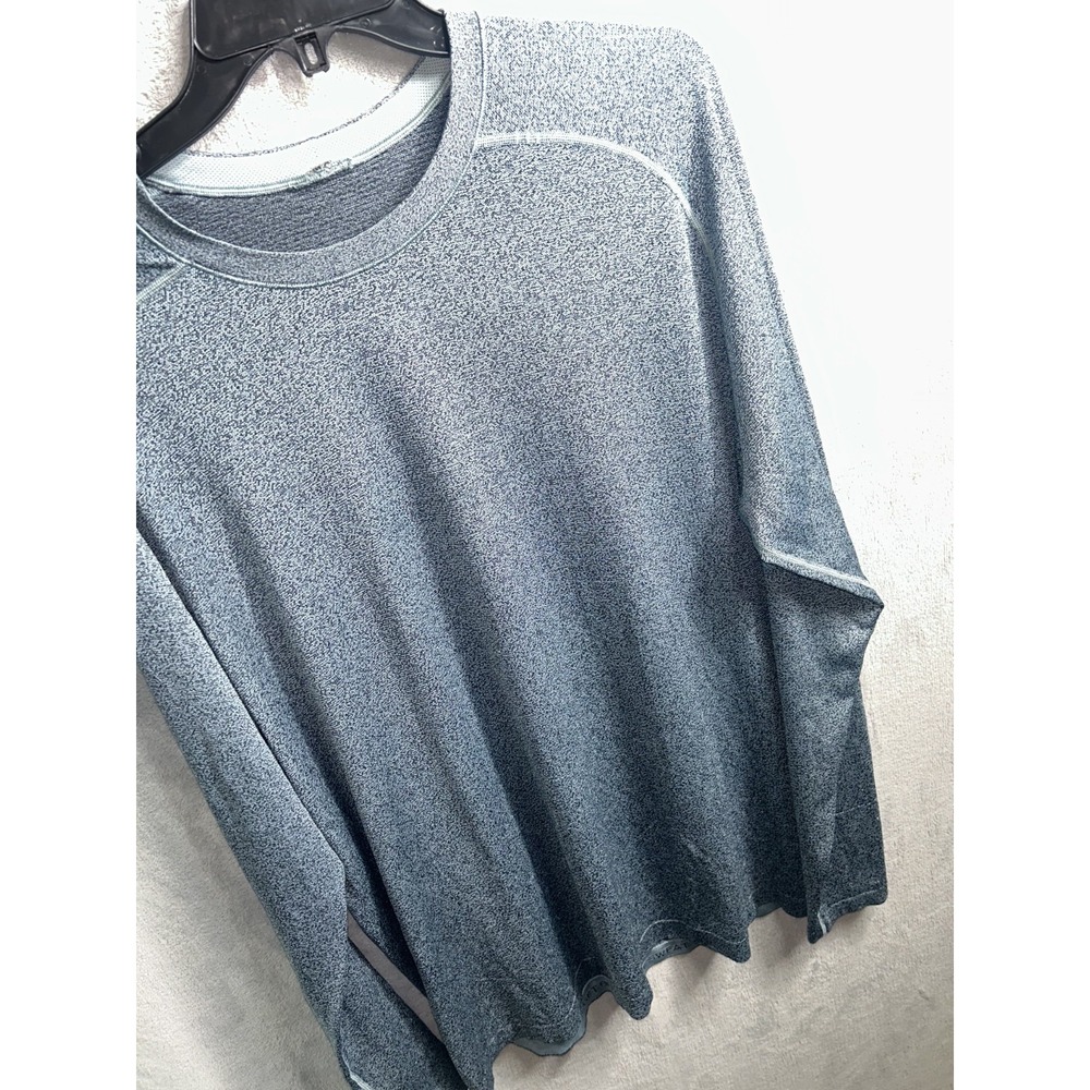 lululemon Long Sleeve Mens XXL Blue Running heather Workout Outdoor Soft 2XL